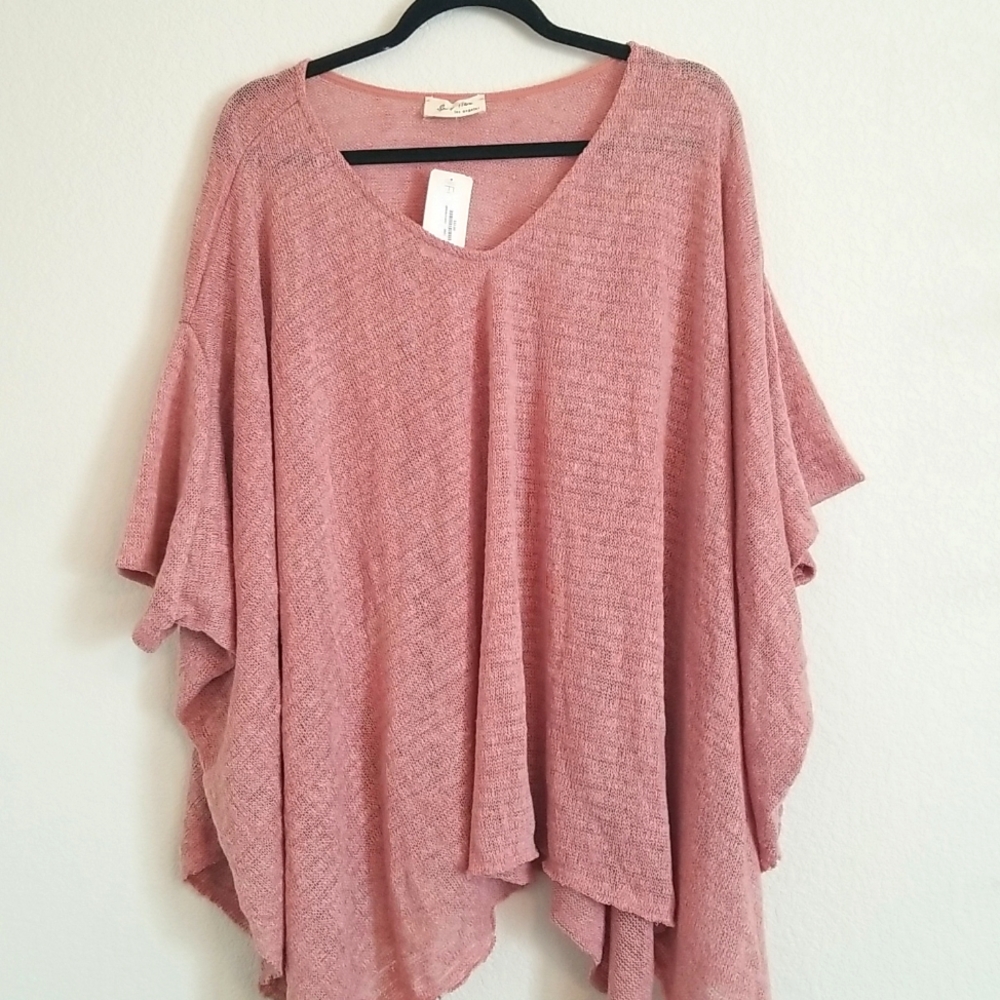 Spring Haze LA short sleeve poncho dusty pink M/L
